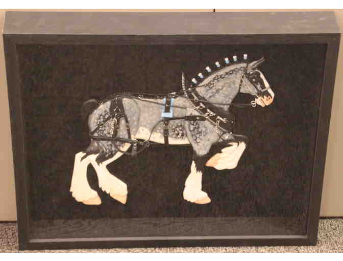 Bobby The Clydesdale Horse Shadowbox