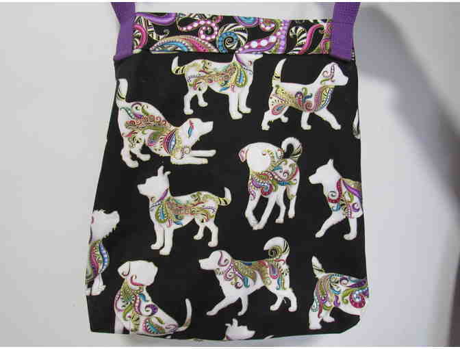 Whimsical Paisley Dog Theme Tote Bag