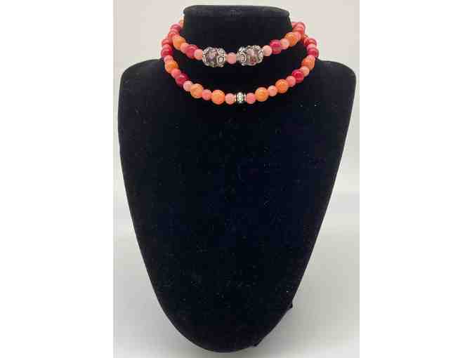 Beads Fur Rescue Melon Pink Bead Necklace