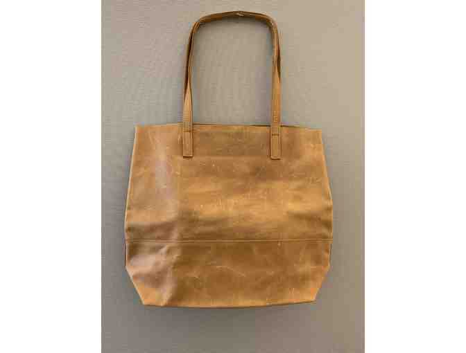 FashionABLE Handcrafted Leather Tote in Cognac Brown