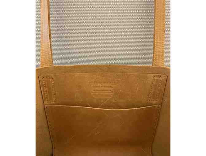 FashionABLE Handcrafted Leather Tote in Cognac Brown