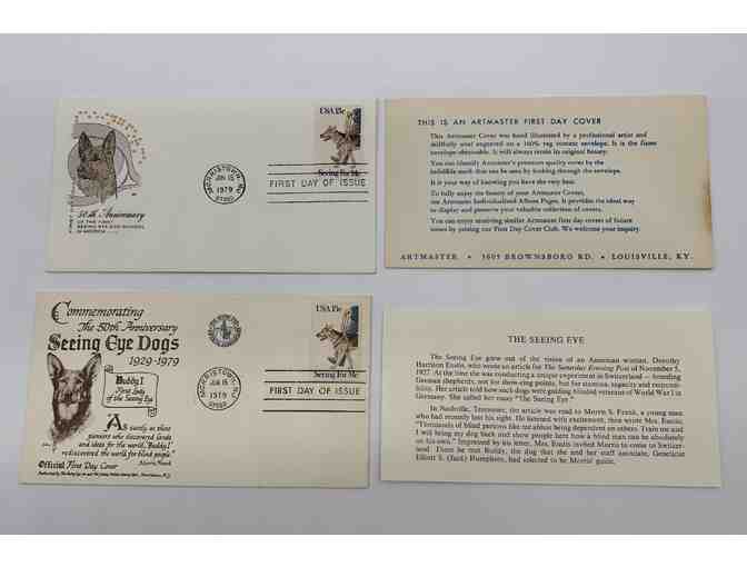 Two 50th Anniversary Commemorative Day of Issue 1979 Seeing For Me Stamped Envelopes