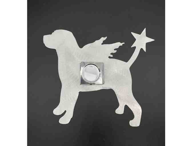 Metal Labrador Angel with Wings and Star Tail Tree Topper