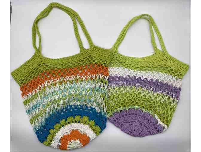 2 Hand-Knitted Market Bags