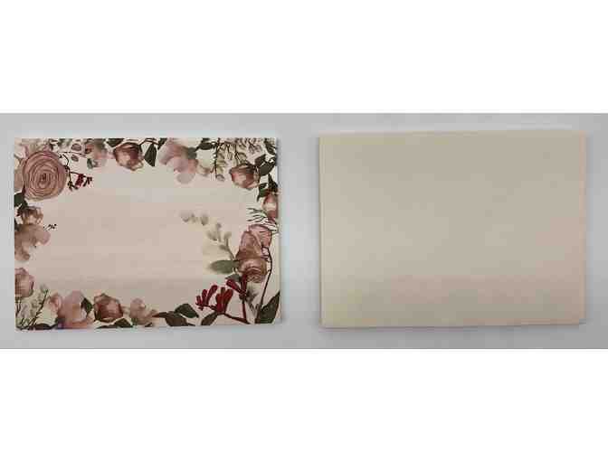 Set of Six Floral Watercolor Note Cards with Envelopes