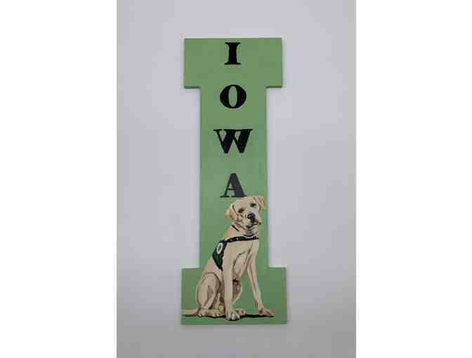 Custom, Hand Painted Letter of Your Choice with up to 3 Portraits of Pets