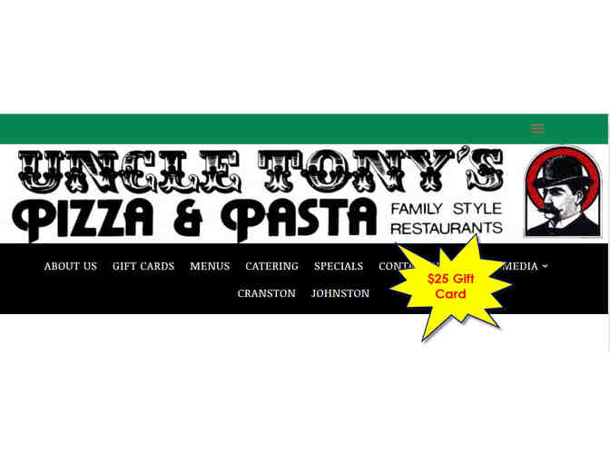 $25 Uncle Tony's Pizza & Pasta Gift Card - Photo 1