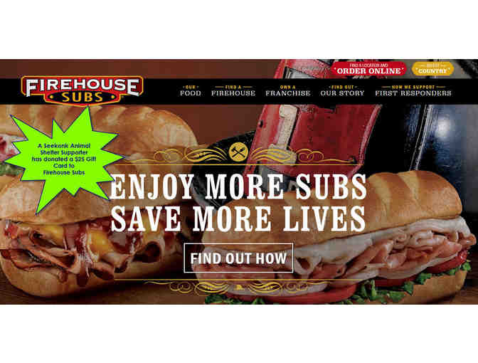 $25 Gift Card to Firehouse Subs - Photo 1