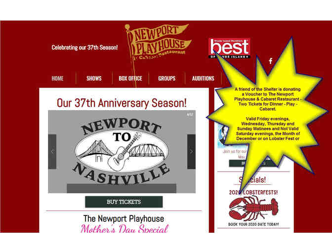 Gift Certificate to Newport Playhouse & Cabaret - Includes Dinner, Play & Cabaret - Photo 1