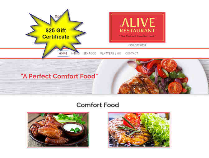 $25 Gift Certificate to iAlive Restaurant located in Rehoboth, MA - Photo 1