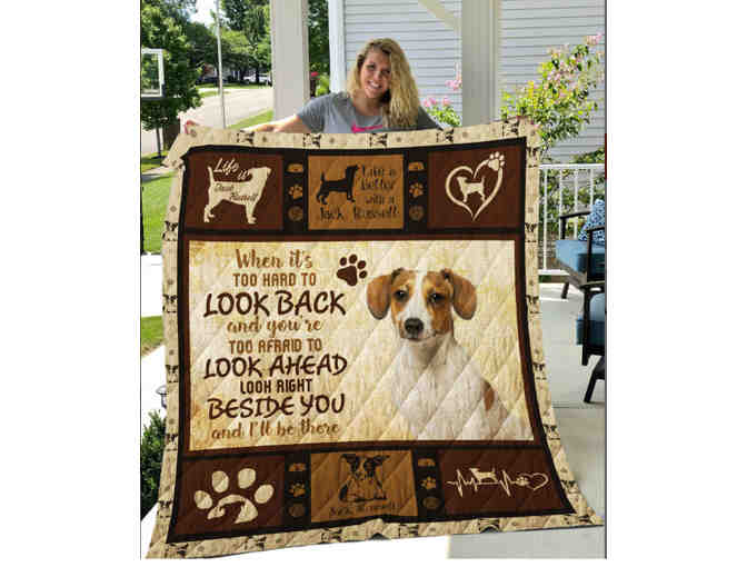 55" x 60" Jack Russell Quilted Throw - Photo 1