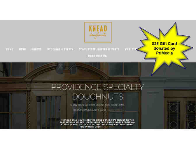 $25 Gift Card to Knead Doughnuts located in Providence, RI - donated by PriMedia - Photo 1