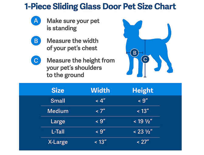 PetSafe 1-Piece Patio Panel Sliding Glass Door for Dogs and Cats - Size Small