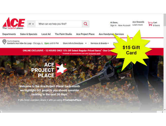 $15 Gift Card to be used at any Ace Hardware Location - Photo 1
