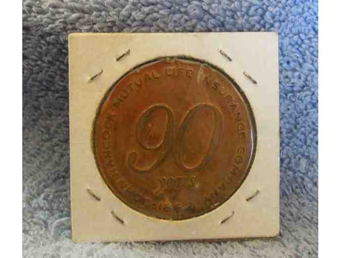 Antique Medal 1952 John Hancock Insurance Company - 90th Anniversary Bronze Award