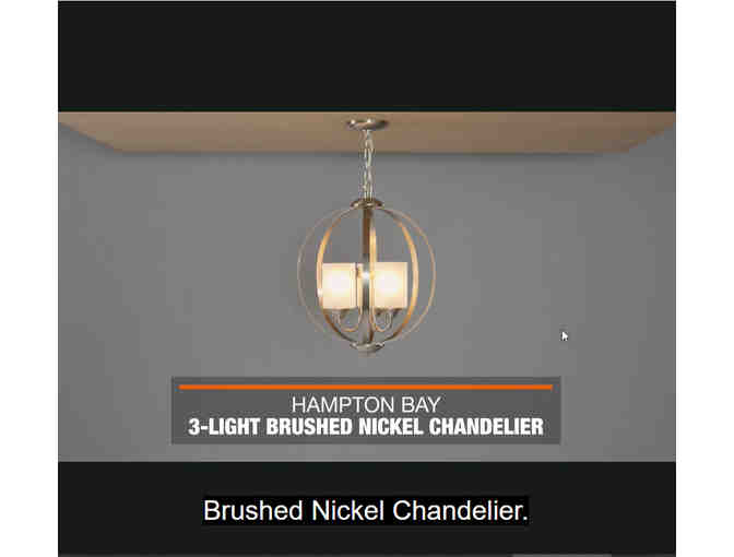 For your home - Hampton Bay 3-Light Foyer Chandelier - 72in Hanging Height