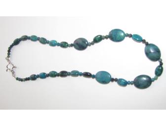 Necklace #3 - Aquamarine stone necklace with silver clasp