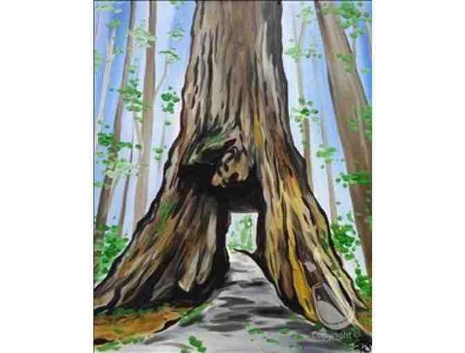Painting of Drive Through Sequoia (RIP) and $50 Gift Cert - Painting With A Twist - PH