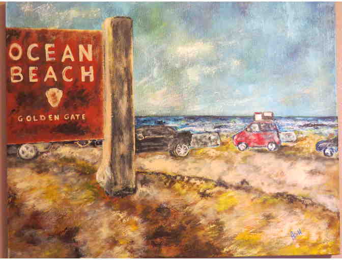 Original Art By Anthony Holt (Izabella's Dad) - Ocean Beach, Acrylic On Canvas