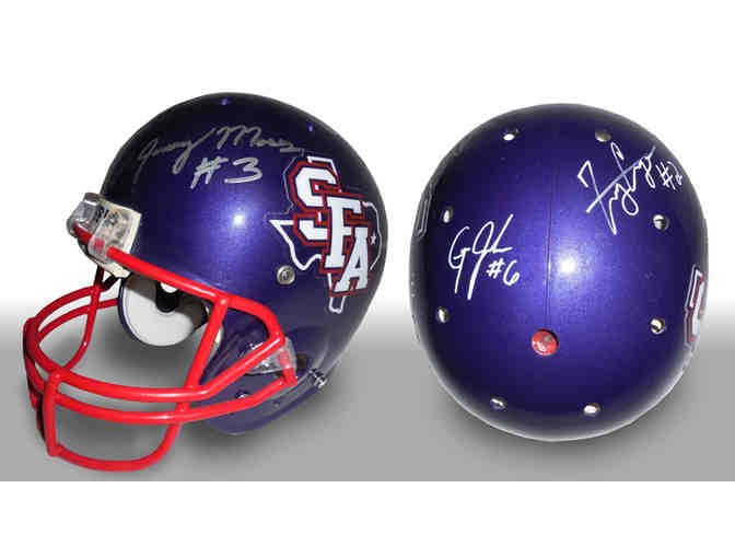SFA Football Helmet Signed by Jeremy Moses, Gus Johnson, and Zach Conque
