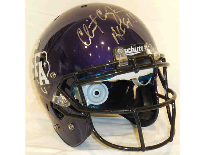 Football Helmet Signed by Coach Clint Conque