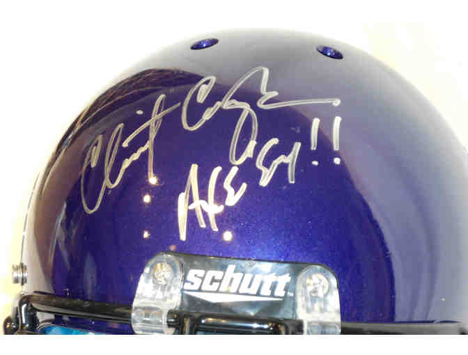 Football Helmet Signed by Coach Clint Conque
