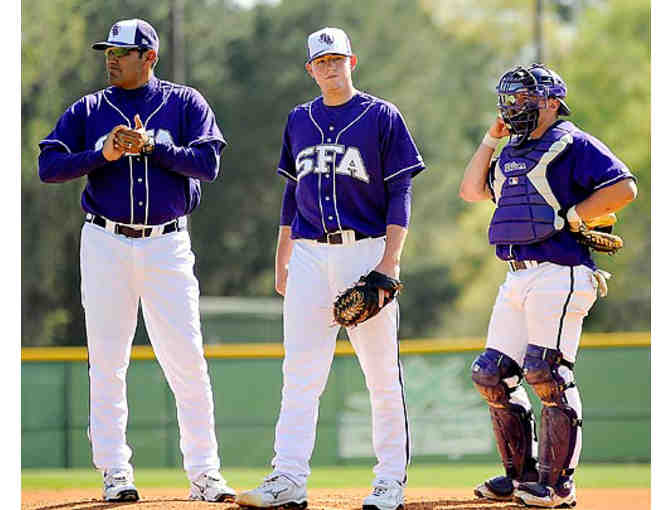 Throw out the first pitch at a home SFA Baseball game