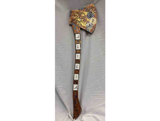 Cut-Out, Wood Burned Axe - Photo 1