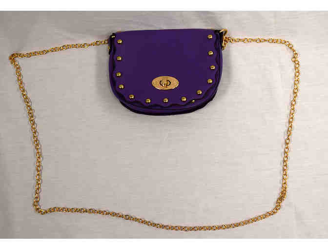 SFA purple game-day cross-body purse