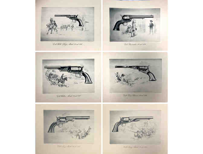 Colt 1930's Prints of Colt Pistols- Set of 6