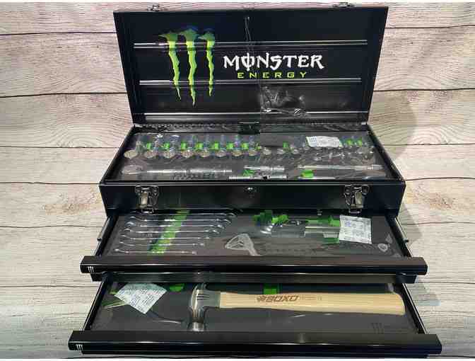 Unique Monster Energy Toolbox complete with a large set of Boxo tools