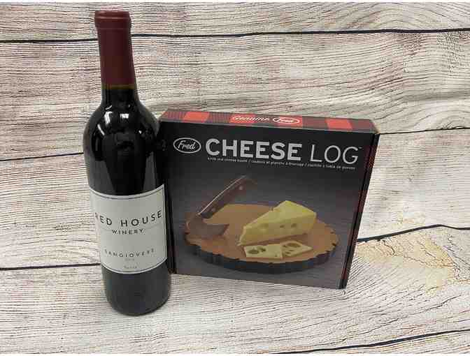 Cheese Log and Bottle of Wine - Photo 1