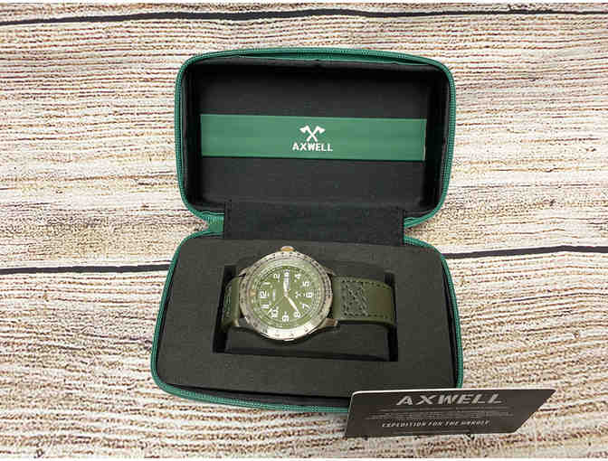 Axwell Blazer Leather Strap Watch