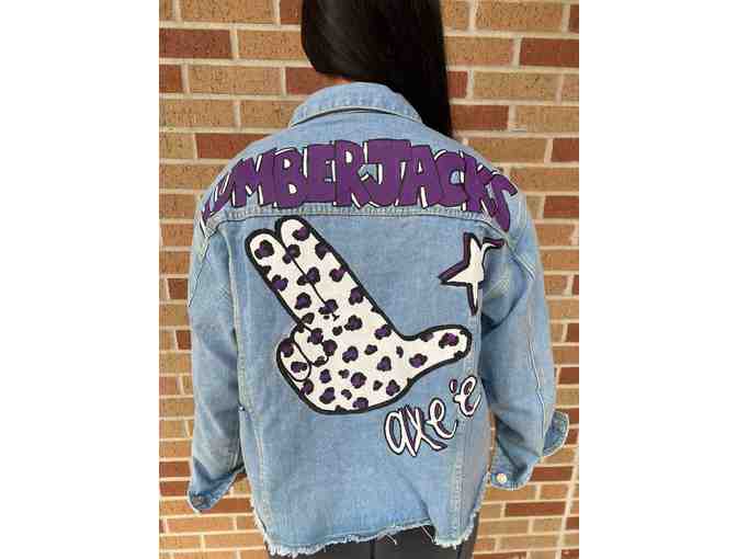 Hand-Painted Women's Denim Jacket