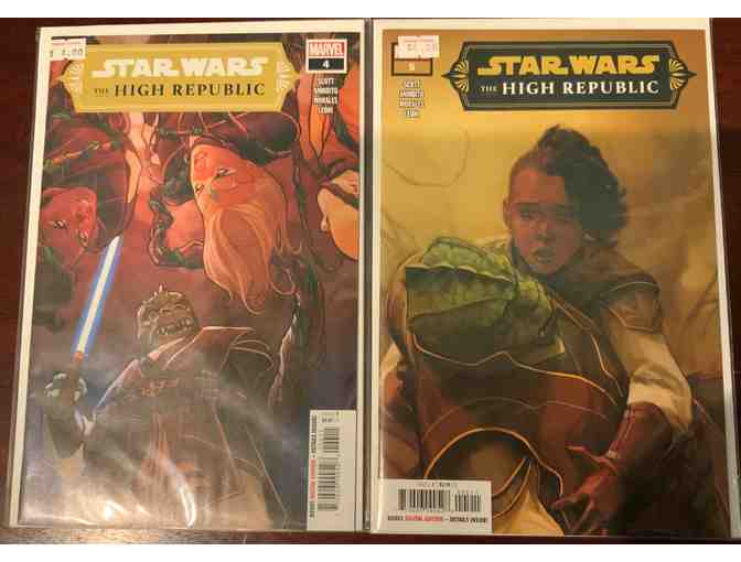 4 Marvel Comic Star Wars High Republic and 1 Disney Star Wars The High Republic