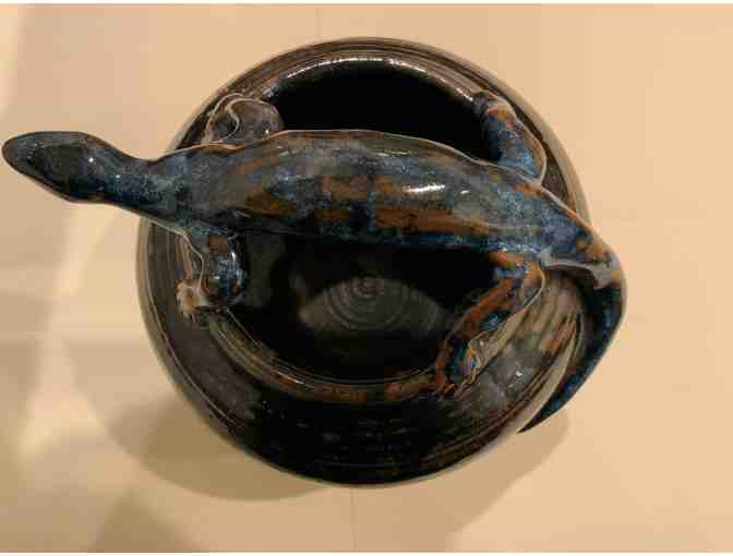 Japanese Style Ceramic Lizard Handle Pot