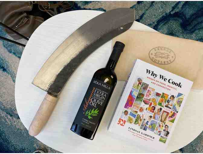 Bernal Cutlery Gift Set: Knife, Olive Oil, and 'Why We Cook' Book