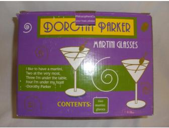 Dorothy Parker Martini Glasses