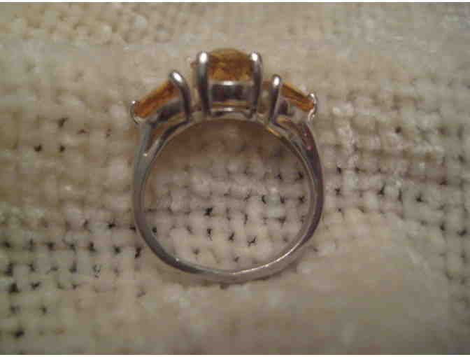 Vintage Sterling Silver and Citrine Ring