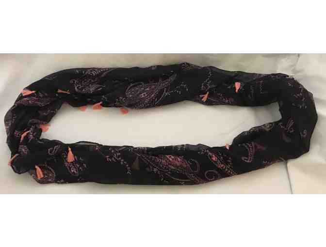 Infinity Scarf Black and Pink
