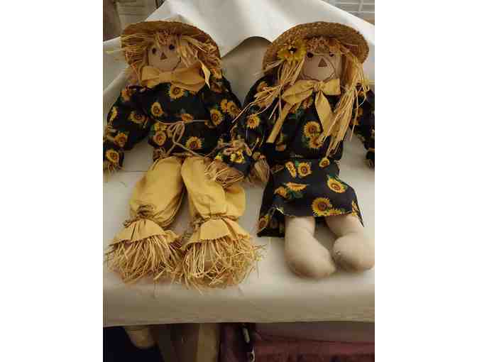 Lot of Two Scarecrow Dolls