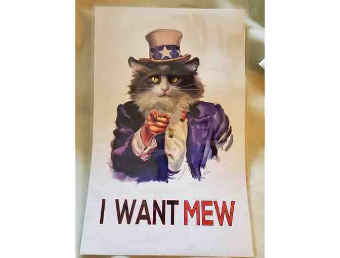 Lot  B - Five Cat Art Posters