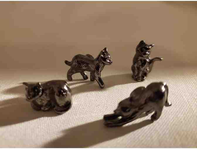 Set of Four Cat Magnets- Tiny!