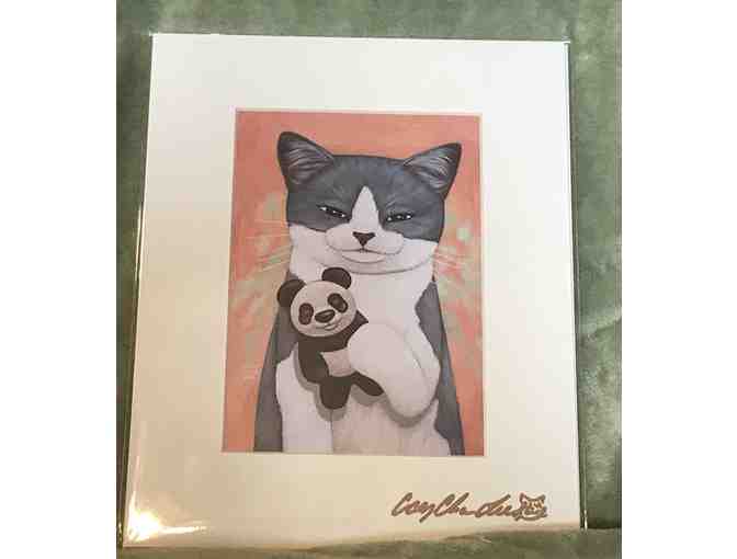Grey and White Kitty Doll Print - Cary Chun Lee