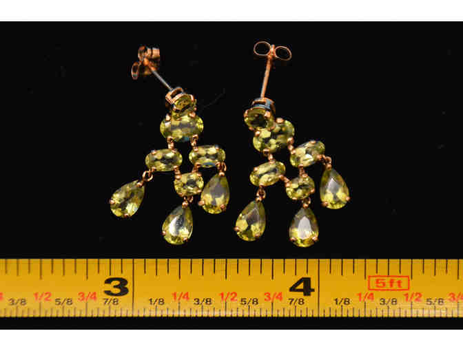 14K Gold Peridot Earrings