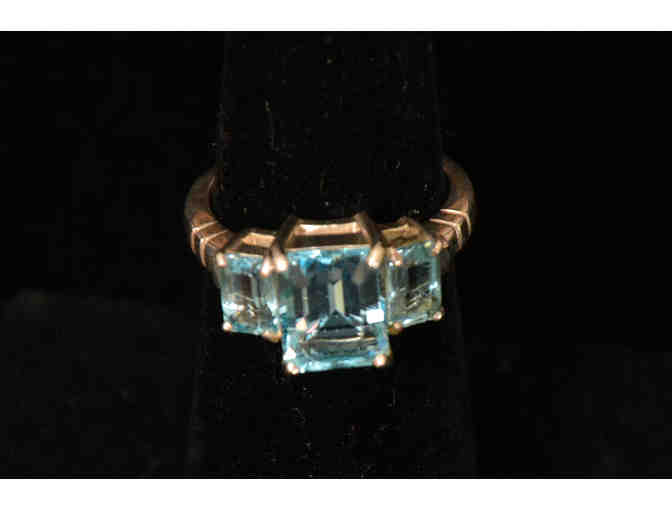 Blue Topaz and Sterling Silver Ring