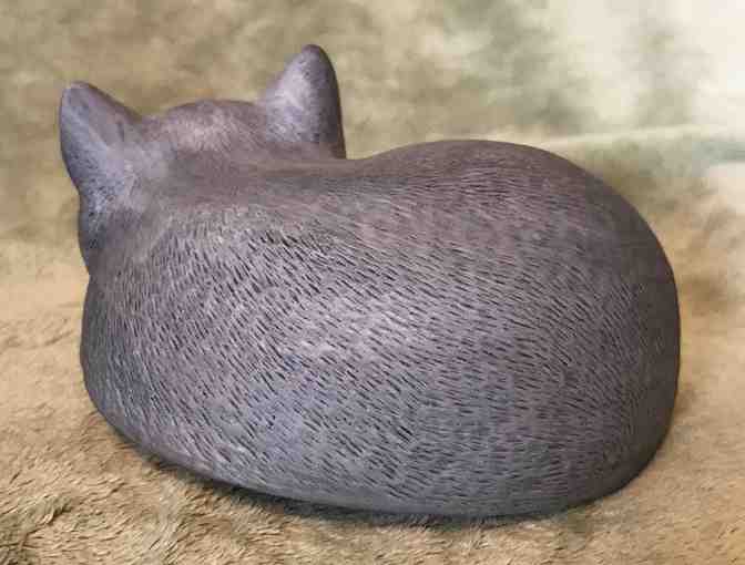 Grey Cat Ceramic Music Box