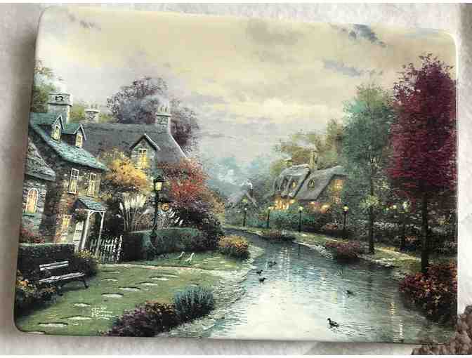 Trio of Thomas Kinkade Lamplight Plates