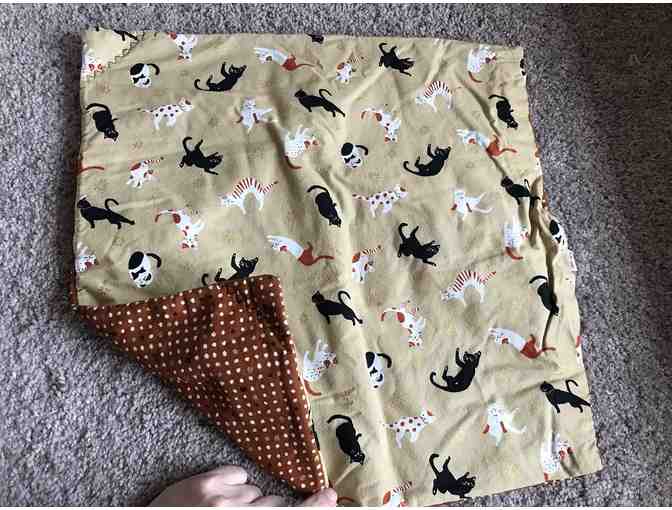 Nip Mat - Tan with Black and Orange and White Cats