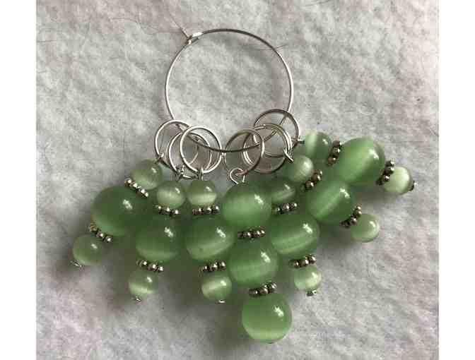 Beaded Stitch Marker - Lime Green - Photo 1